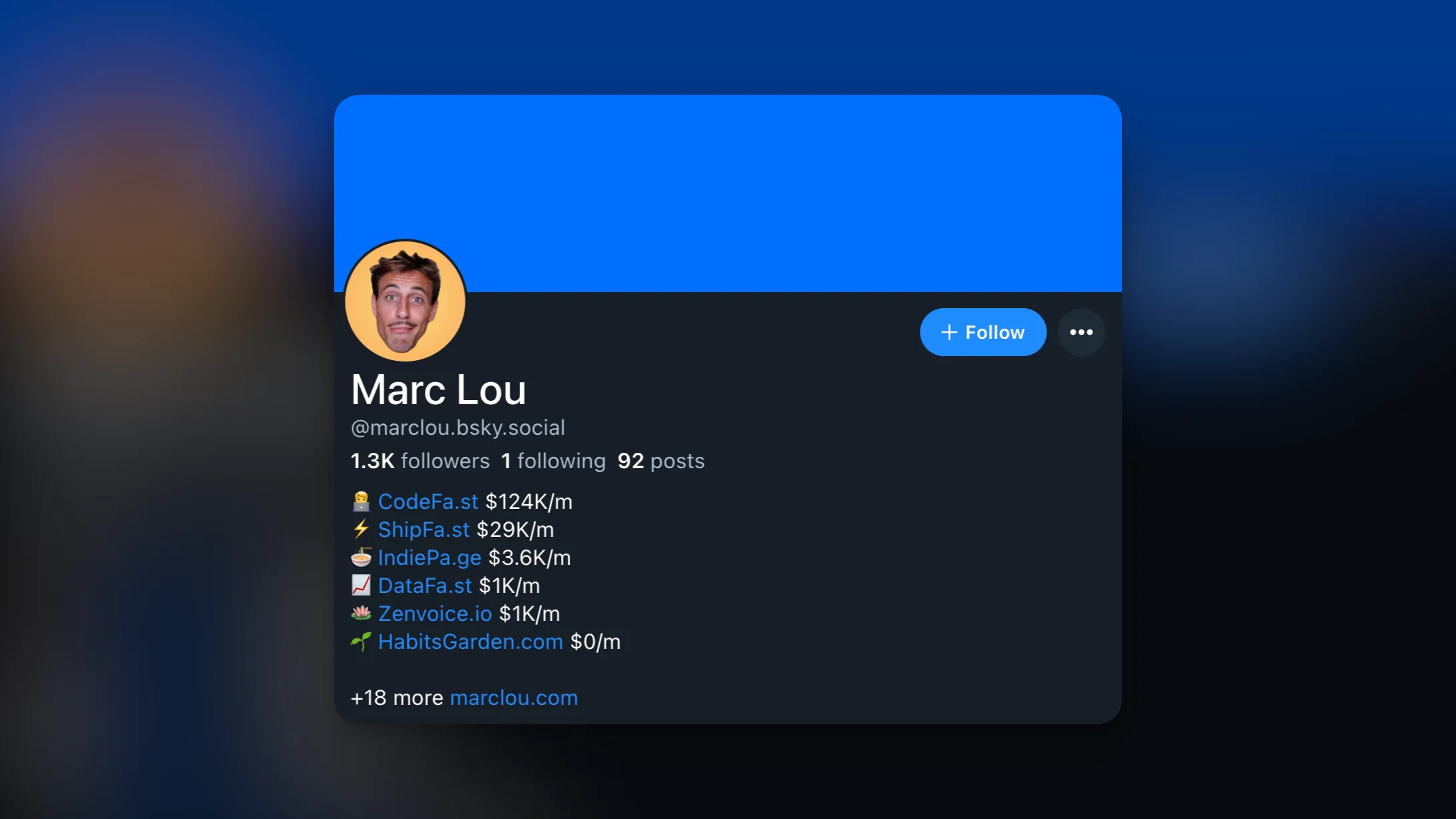 Marc Lou (influencer building in public)'s Bluesky profile