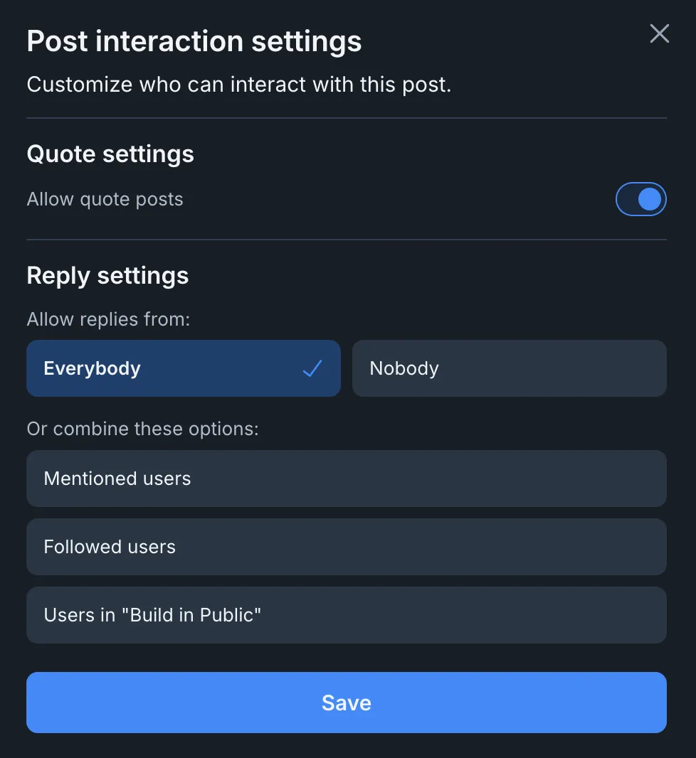 Reply Controls on Bluesky