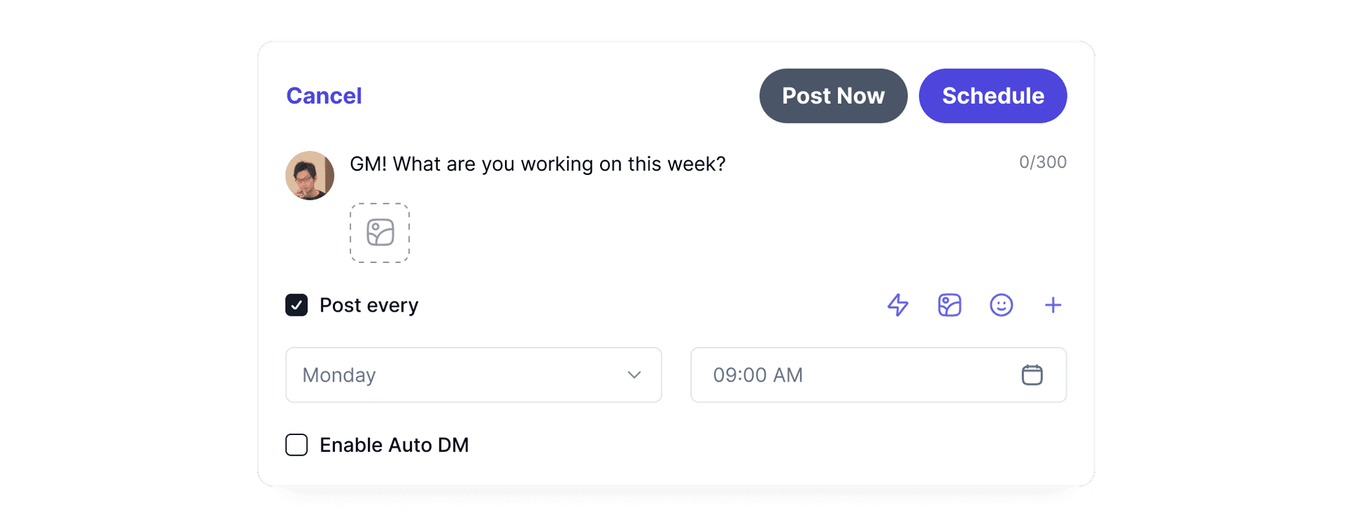 Illustration of the recycle posts feature